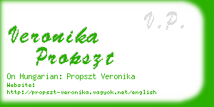 veronika propszt business card